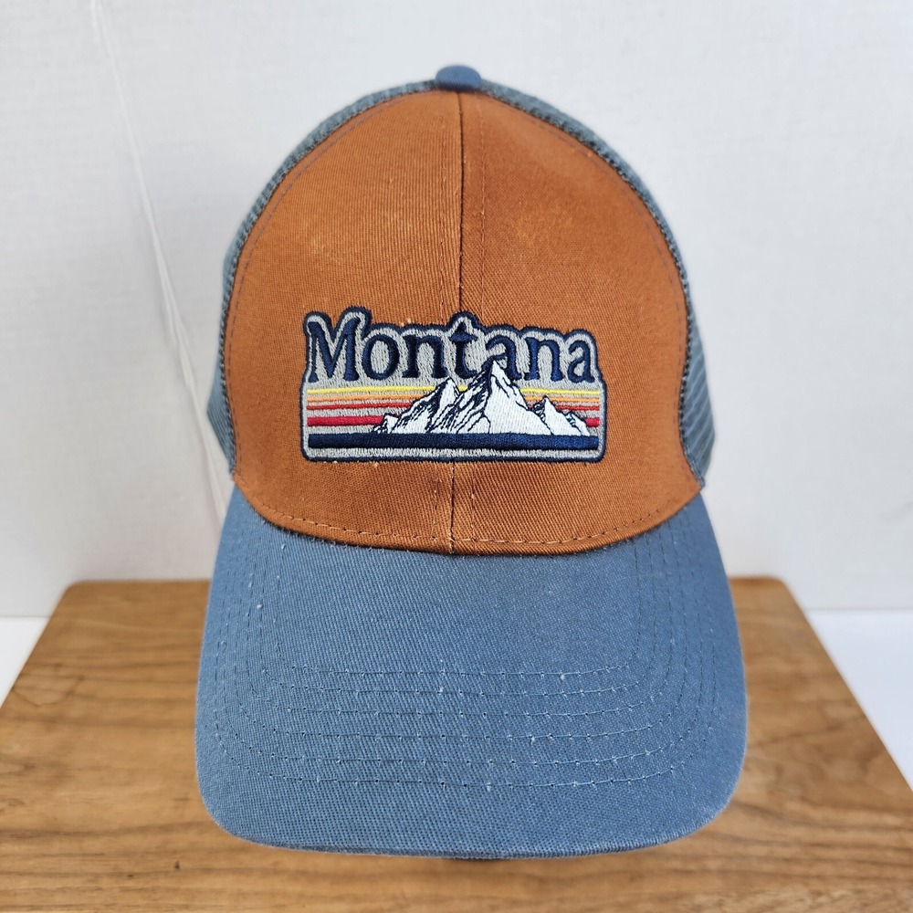 Continental Divide Headwear Montana Mountain Sunset Snap Back Mesh Trucker Hat
